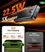 ZZI Portable Charger Power Bank 60000mAh, 22.5W PD Fast-Charge Battery Pack - Image 4