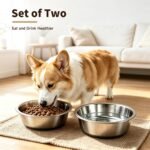 Stainless Steel Dog Bowls, 3.8 Cup, 2 Pack, Non-Slip & Durable - Image 5
