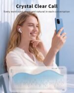 Wireless Earbuds, 2026 Bluetooth 5.4 Headphones Bass Stereo Ear Buds with Noise Cancelling Mic, LED Display in Ear Earphones 50H Playtime Ear Buds, IP7 Waterproof for Laptop Pad Phones Pure White - Image 4