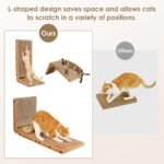 EHEYCIGA Cardboard Cat Scratcher for Indoor Cats, 26.8 Inch, Brown - Image 4