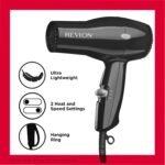 Revlon Compact Hair Dryer | 1875W Lightweight Design, Perfect for Travel, (Black) - Image 4
