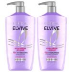 L'Oreal Paris Elvive Hyaluron Plump Shampoo and Conditioner Set, 53 Fl Oz