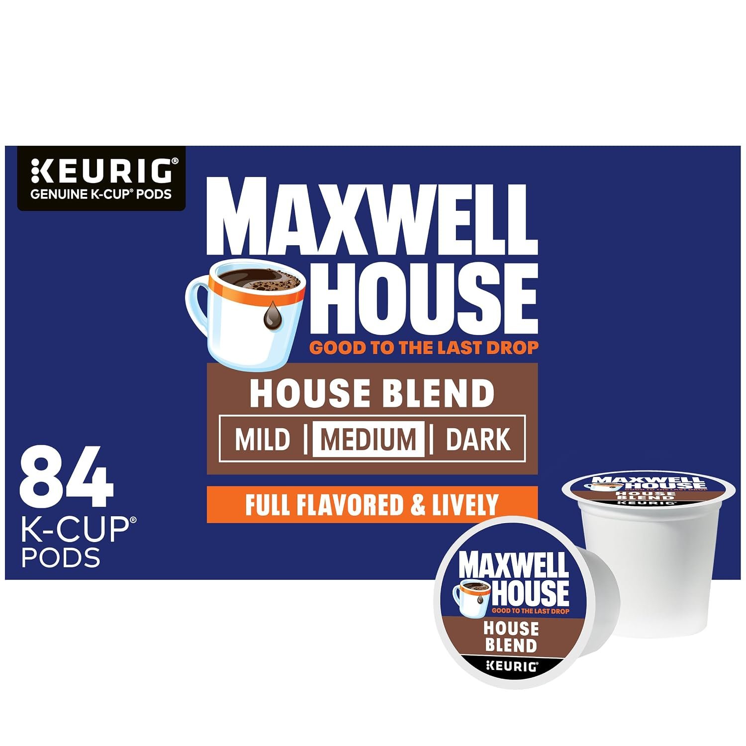 719IqzQvblL._SL1500_ Maxwell House K-CupĀ® Coffee Pods, 84 ct Box, House Blend Medium Roast - Image 1