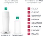 Diaper Genie Essentials Round Refill 4-Pack | Holds Up to 1280 Newborn Diapers | Features Unscented Continuous Film | Compatible with Diaper Genie Complete and Expressions Pails - Image 5