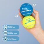 Best Pet Supplies Interactive Squeaky Dog Toy - Tennis - Image 3