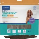 C.E.T. Veggiedent Fr3sh & Flex Plaque and Tartar Control Chew for Dogs, M
