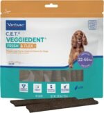 C.E.T. Veggiedent Fr3sh & Flex Plaque and Tartar Control Chew for Dogs, M