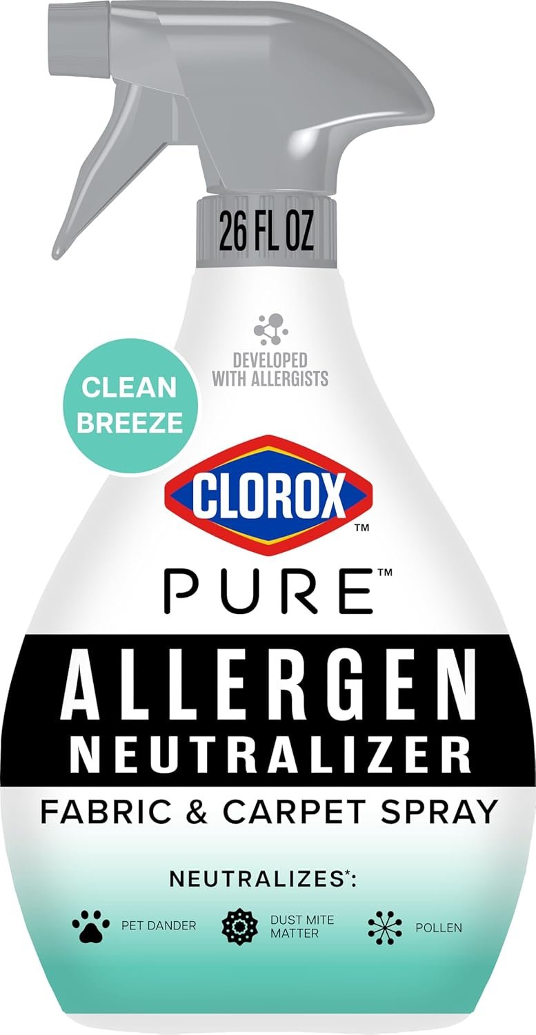 71CHoMPF9oL._AC_SL1500_ Clorox PURE Allergen Neutralizer Fabric and Carpet Spray, 26 fl. oz. - Image 1