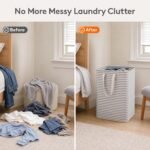 Lifewit 80L Large Laundry Baskets, Laundry Hampers Bags, 2 Pack, Grey - Image 3
