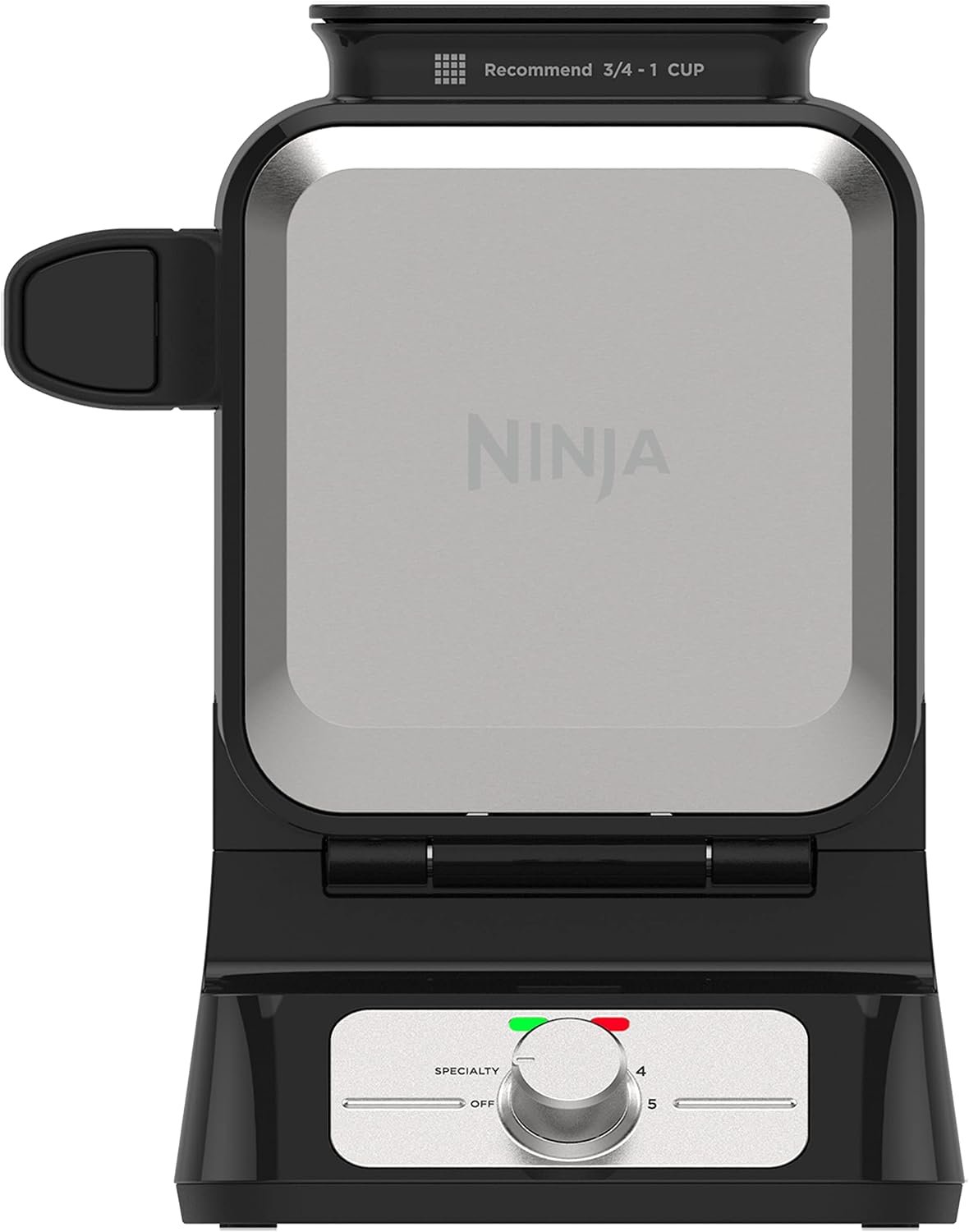 71DfP9MxqNL._AC_SL1500_ Ninja Belgian Waffle Maker Pro, 5 Shade Settings, Black/Silver, BW1001 - Image 1