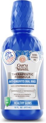 GuruNanda Healthy Gums Mouthwash, Antigingivitis, Antiplaque, Mint, 16 oz