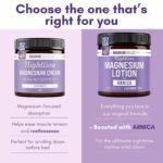 Magnum Solace Nighttime Magnesium Lotion with Arnica – Highly Concentrated Magnesium for Muscles & Joints – Apply to Legs or Feet Before Bed – Skin-Friendly - Image 2