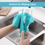 HOMEXCEL 12PK Microfiber Cleaning Cloth, Cleaning Rag for Home, 11.5x11.5in - Image 5