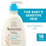 Aveeno Baby Daily Moisture Body Lotion, Fragrance Free, 18 fl. oz - Image 2