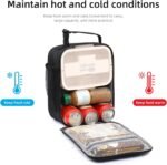 Lovoeo Lunch box Lunch bag for men women Insulated Lunchbox Lunch bags for Work Picnic Travel (Black) - Image 5