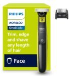 Philips Norelco OneBlade 360 Hybrid Face Trimmer and Shaver, 5 Length Comb