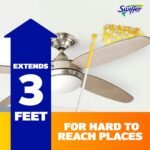 Swiffer Duster Kit with 3 ft Extendable Handle, Dusters for Cleaning, Set Includes 1 Extension Pole and 12 Heavy Duty Dusting Refills Dust Cleaner, Long Extended Wand for Ceiling Fans and Walls - Image 3