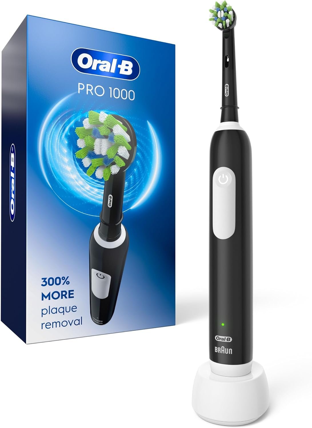 71IK7O6ghHL._AC_SL1500_ Oral-B Pro 1000 Rechargeable Electric Toothbrush, Black - Image 1