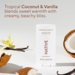 Native Deodorant Contains Naturally Derived Ingredients, 72 Hour Odor Control, Deodorant for Women and Men, Aluminum Free, Coconut & Vanilla 2.65oz - Image 4