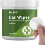 Pet MD Dog Ear Cleaning Wipes – Otic Cleanser for Dogs - 100 ct