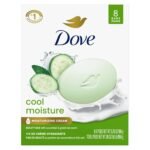 Dove Cool Moisture Beauty Bar Soap , Refreshing Cleanser, 8 Count 3.75 oz