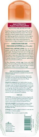 TropiClean Flea and Tick Shampoo for Dogs, Max Strength Formula, 20oz - Image 2