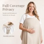 Konssy Muslin Nursing Cover Up for Breastfeeding with Rigid Hoop - Image 2
