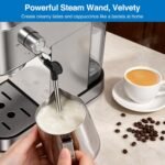 XIXUBX Espresso Machine with Milk Frother for Cappuccino & Latte, Sliver - Image 4