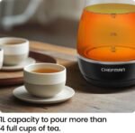 Chefman Electric Kettle with Tea Infuser, Compact 1L (4 Cups), 1500W, Removable Lid for Easy Cleaning, Boil-Dry Protection, Stainless Steel Filter, BPA Free, Auto Shut Off, Small Electric Tea Kettle - Image 4