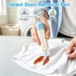 Double Headed Instant Stain Remover Pen, Dual-Tip Waterless Stain Remover Stick for Oil, Wine & Food Stains, Portable Spot Cleaner for Garment Cleaning, Office, Car, Home, 1 Pcs - Blue - Image 4