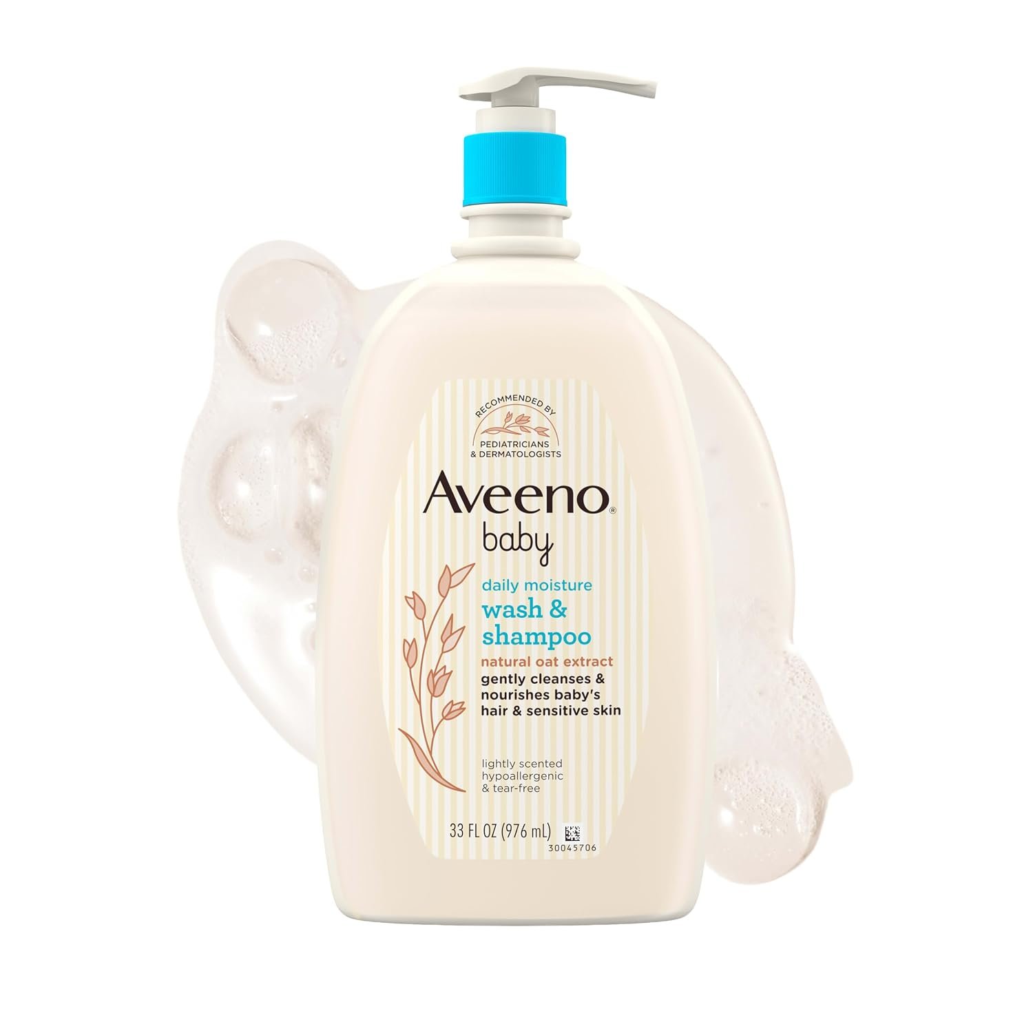 71KyTYKAjuL._SL1500_ Aveeno Baby Daily Moisture Body Wash & Shampoo with Oat Extract, 33 fl. oz - Image 1