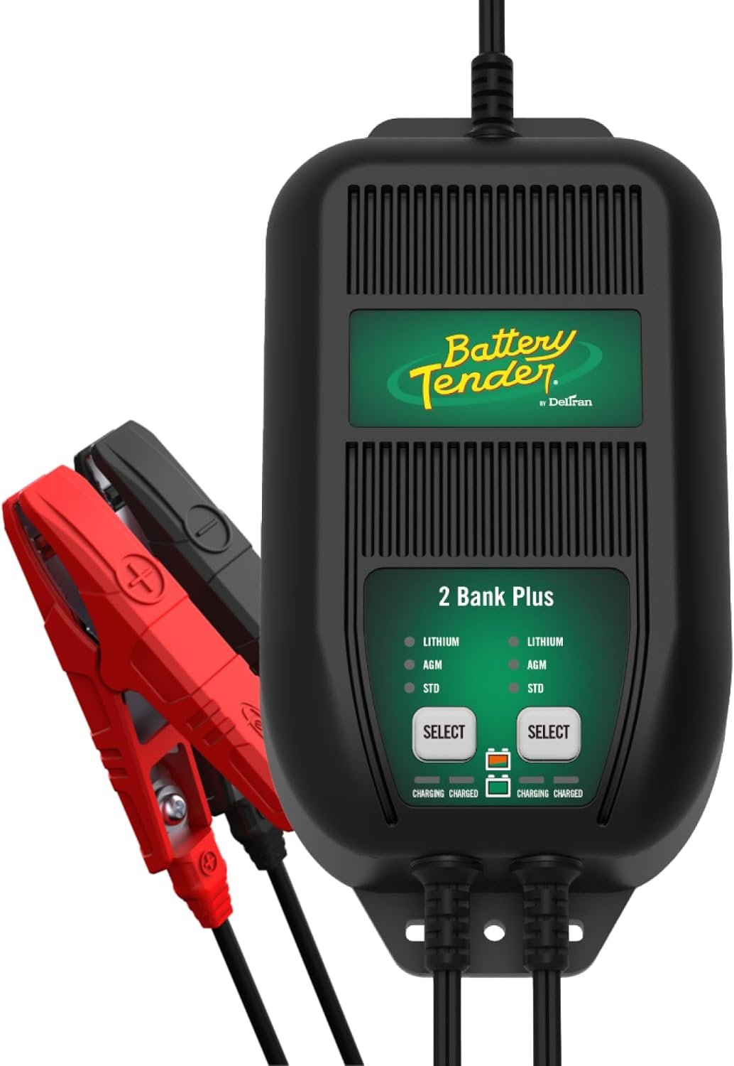 71Kyf5Ej4PL._AC_SL1500_ Battery Tender Plus 2 Bank Multibank Charger - 2.5 AMP (1.25 AMPs Per Bank) - Smart 12V Multi Battery Charger and Maintainer for Standard, AGM, and Lithium LiFePO4-022-0165-DL-WH - Image 1