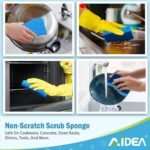 AIDEA Non Scratch Scrub Sponge-24Count, Sponges Kitchen, Sponges for Dishes - Image 5