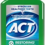 ACT Restoring Zero Alcohol Fluoride Mouthwash 33.8 fl. oz. Strengthens Tooth Enamel, Mint Burst
