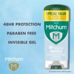 Mitchum Men’s Antiperspirant Deodorant Gel, Unscented, 2 pack - Image 3
