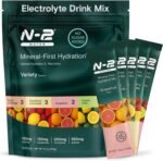 Mineral Hydration Packets – Electrolyte Powder Drink Mix with Calcium, Magnesium, Potassium – No Added Sugar, Natural Ingredients - Variety Pack (12 Packets)