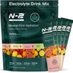 Mineral Hydration Packets – Electrolyte Powder Drink Mix with Calcium, Magnesium, Potassium – No Added Sugar, Natural Ingredients - Variety Pack (12 Packets)