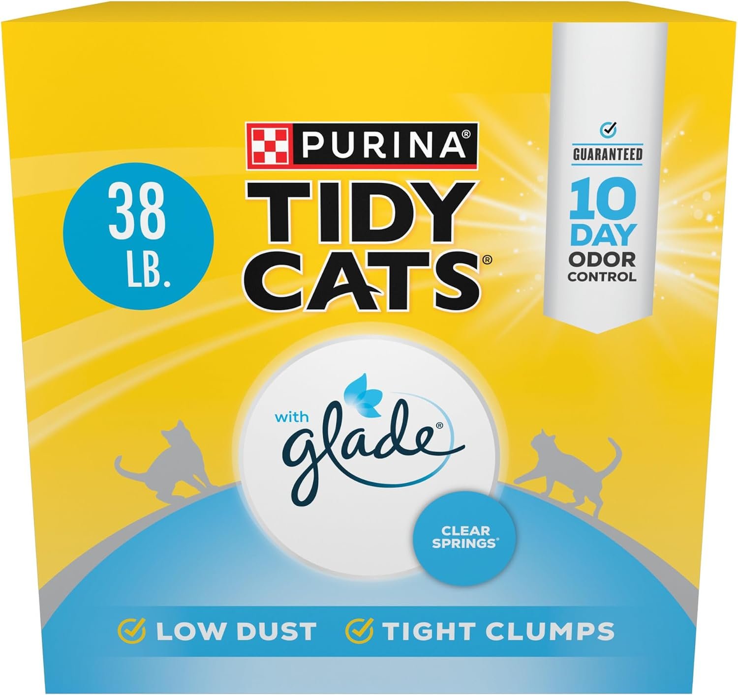 71NMii7wZFL._AC_SL1500_ Purina Tidy Cats Clumping Cat Litter, Glade Clear Springs, 38 lb - Image 1