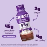 Quest Nutrition Chocolate Protein Shake, 45g Protein, 2g Sugar, 4g Net Carbs, Ready to Drink, Gluten Free, 12 Count - Image 4