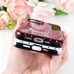 Polka Dot Pattern Phone Case for iPhone 13/14 6.1", Wine - Image 4