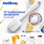 Holikme Bottle Brush Tube Cleaning Lab Set with Long Handle,White - Image 4