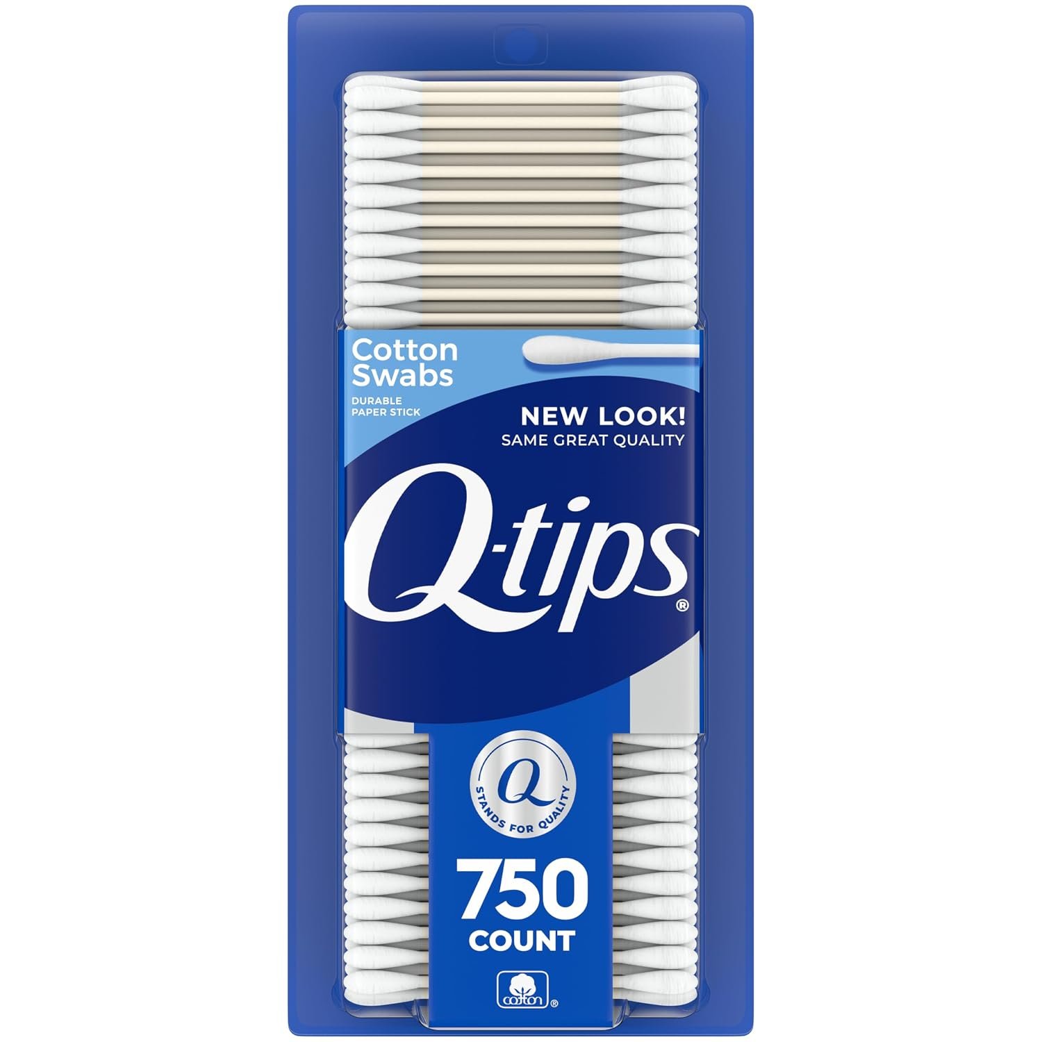 71ON1meCGlL._SL1500_ Q-tips Cotton Swabs For Hygiene and Beauty Care Original Cotton Swab Made With 100% Cotton 750 Count - Image 1