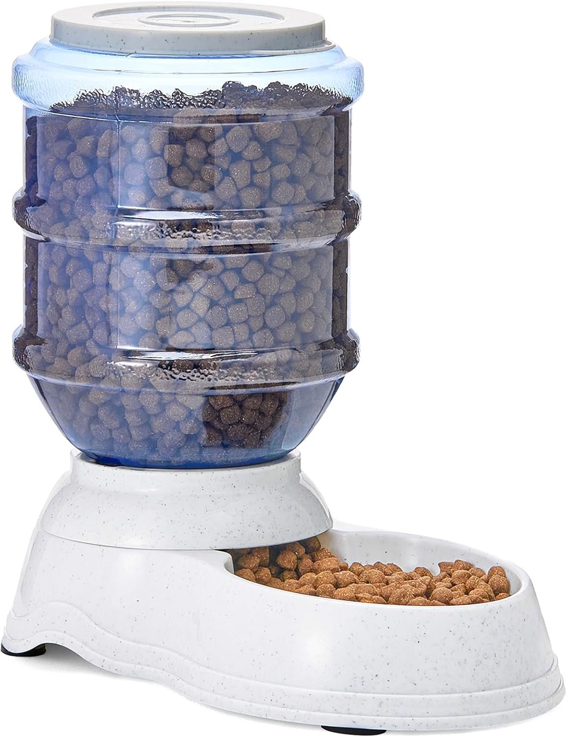 71OSJCa84RL._AC_SL1500_ Amazon Basics Gravity Pet Food Feeder for Dogs and Cats, Easy to Clean, Easy to Fill, Removable Lid, 152fl.oz Capacity, Small - Image 1