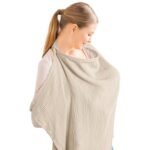Konssy Muslin Nursing Cover Up for Breastfeeding with Rigid Hoop