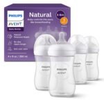 Philips Avent Natural Baby Bottles, Medium Flow, 9 oz, BPA-Free, 4-Pack