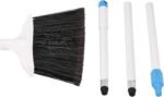 Amazon Basics Heavy-Duty Floor Cleaning Broom with Stiff Bristles, Sturdy 3-Piece Handle, Easy to Assemble, Indoor Outdoor Use for Driveways and Sidewalks, Blue and White - Image 3