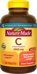 Nature Made Extra Strength Vitamin C 1000 mg Tablets, 300 Count