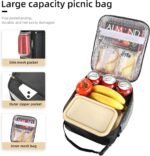 Lovoeo Lunch box Lunch bag for men women Insulated Lunchbox Lunch bags for Work Picnic Travel (Black) - Image 3