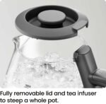 Chefman Electric Kettle with Tea Infuser, Compact 1L (4 Cups), 1500W, Removable Lid for Easy Cleaning, Boil-Dry Protection, Stainless Steel Filter, BPA Free, Auto Shut Off, Small Electric Tea Kettle - Image 5