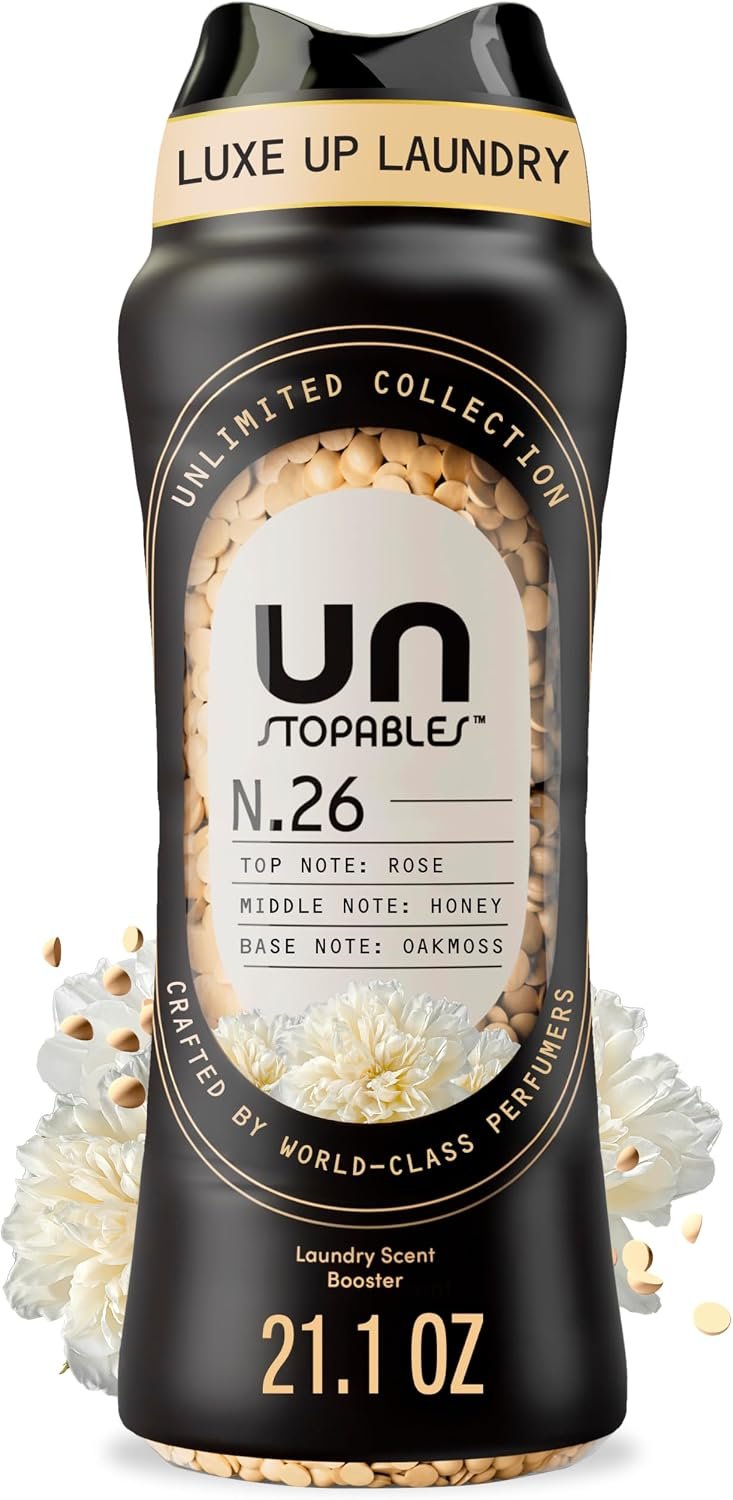 71QtMhChF9L._AC_SL1500_ Downy Unstopables Unlimited Collection In Wash Laundry Scent Booster Beads, No. 26, Fine Fragrance, Long Lasting Fresh Scent Beads, 21.1 oz - Image 1